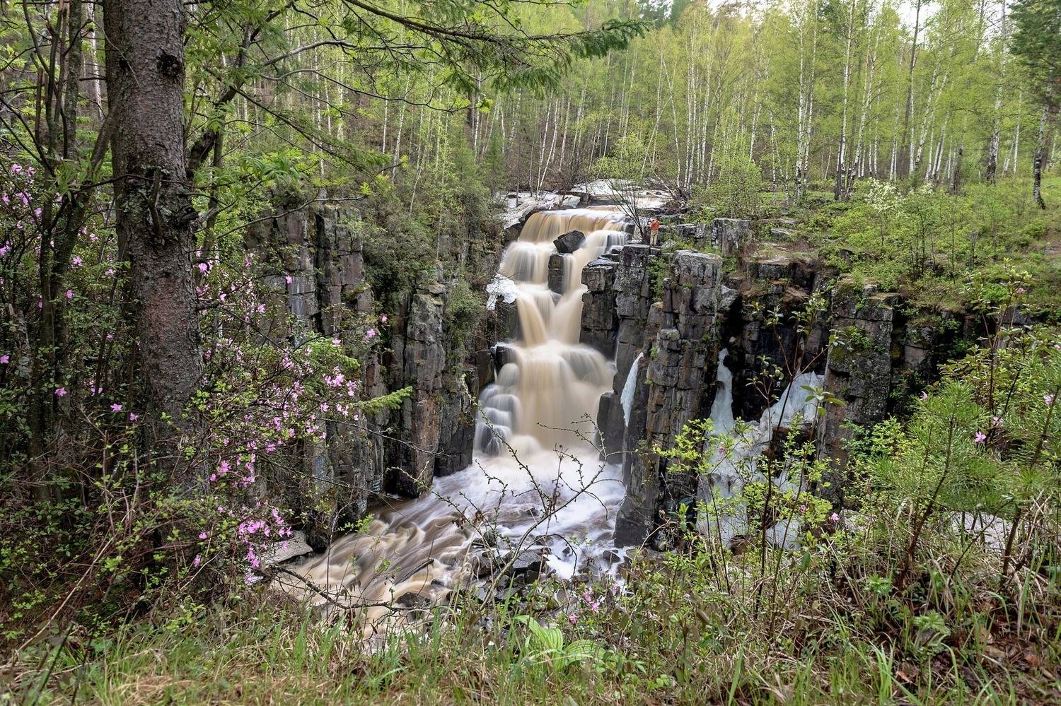 Сибирь, Уковский водопад, снежник, , Фомина Марина