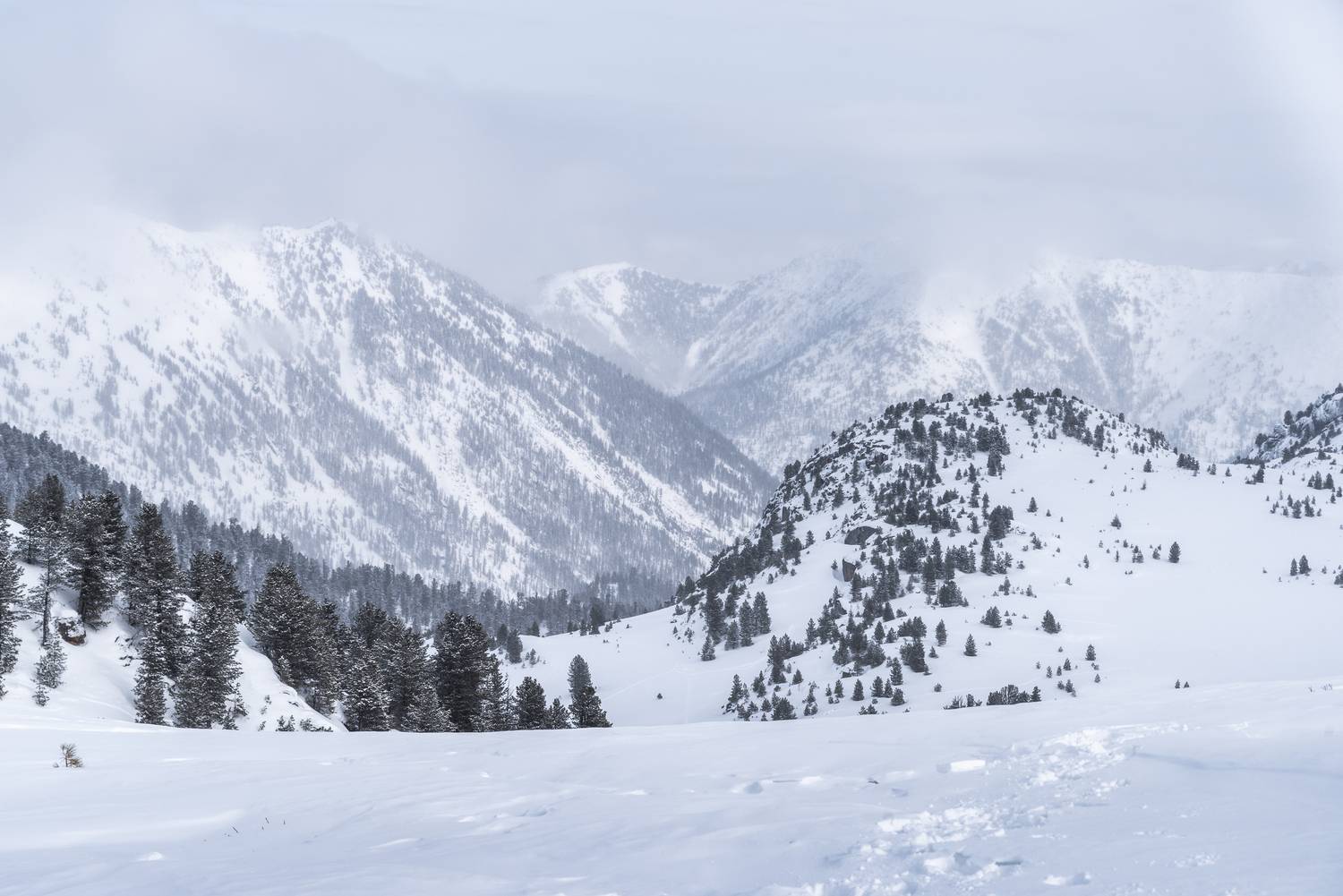 Зима, снег, Хамар-Дабан, Прибайкалье, закат, Evgeniy Khilkevitch