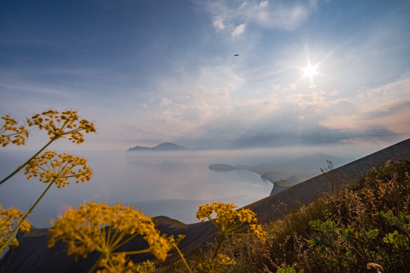Туманный закат на Джан-Кутаран фото превью