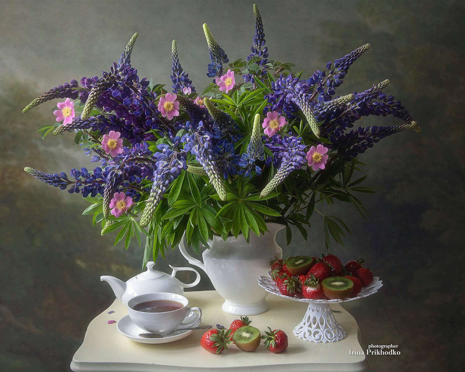натюрморт, еда, напитки, чай, фрукты, букеты, Приходько Ирина
