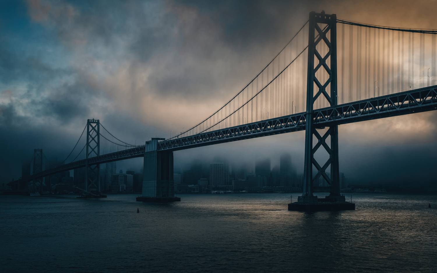 #Cloud #Water #Sky #Tree #Dusk #Bridge #Horizon #City #Girder bridge #Waterway, Shpek Andrey