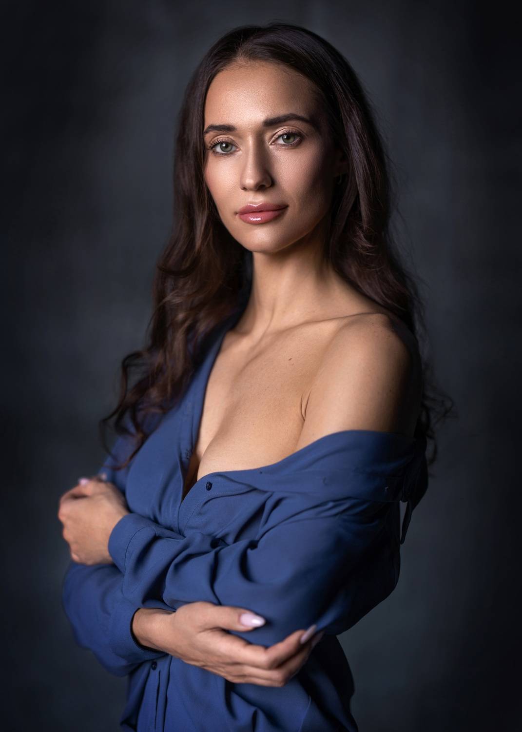 портрет, девушка, студия, красота, грудь, взгляд, тело, Герасимов Михаил