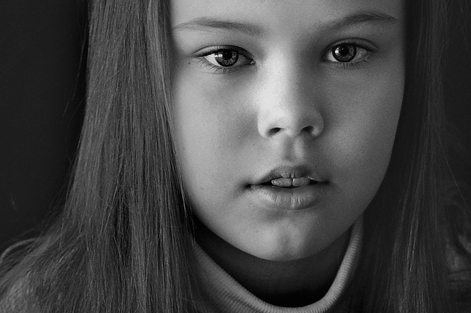 портрет, дети, чб, апатиты, глаза, взгляд, Николай Смоляк