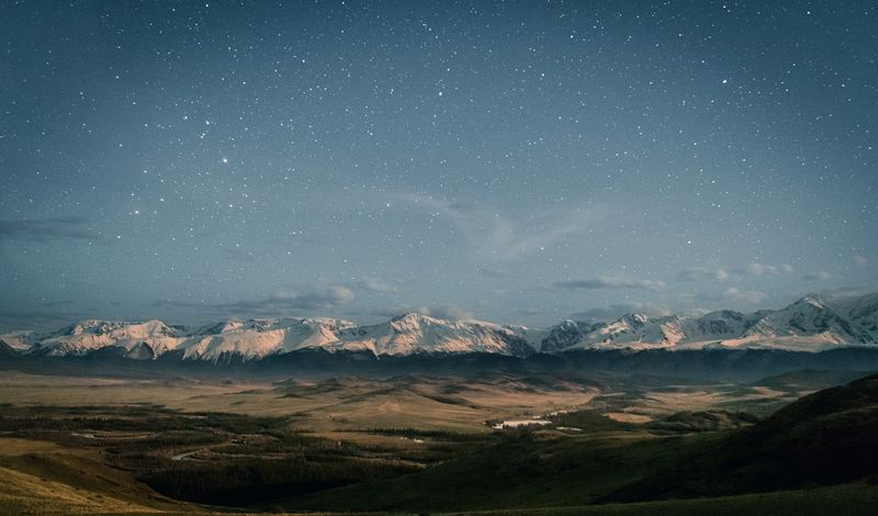 горы, алтай, звезды, лес, долина Горный Алтай фото превью