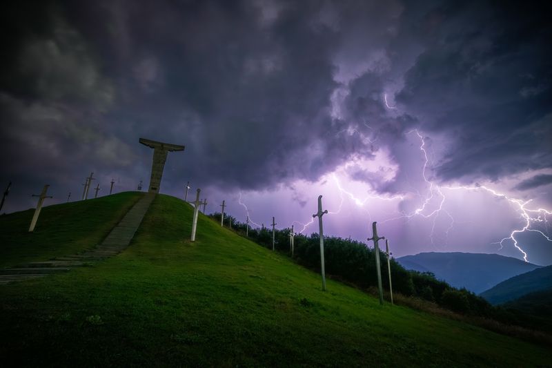 #georgia, #lighting, #landscape Didgori Battle Monument  фото превью
