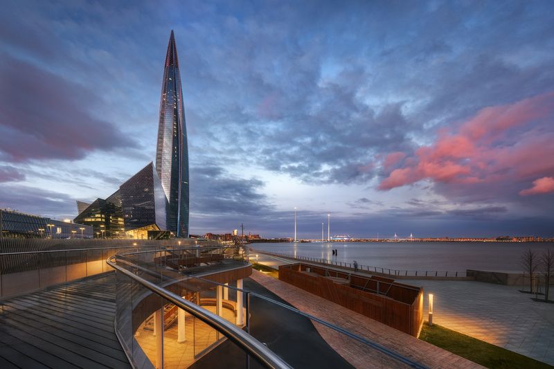 архитектура, лахта, лахтацентр, architecture Общественные пространства возле Лахта-Центра в Санкт-Петербурге фото превью