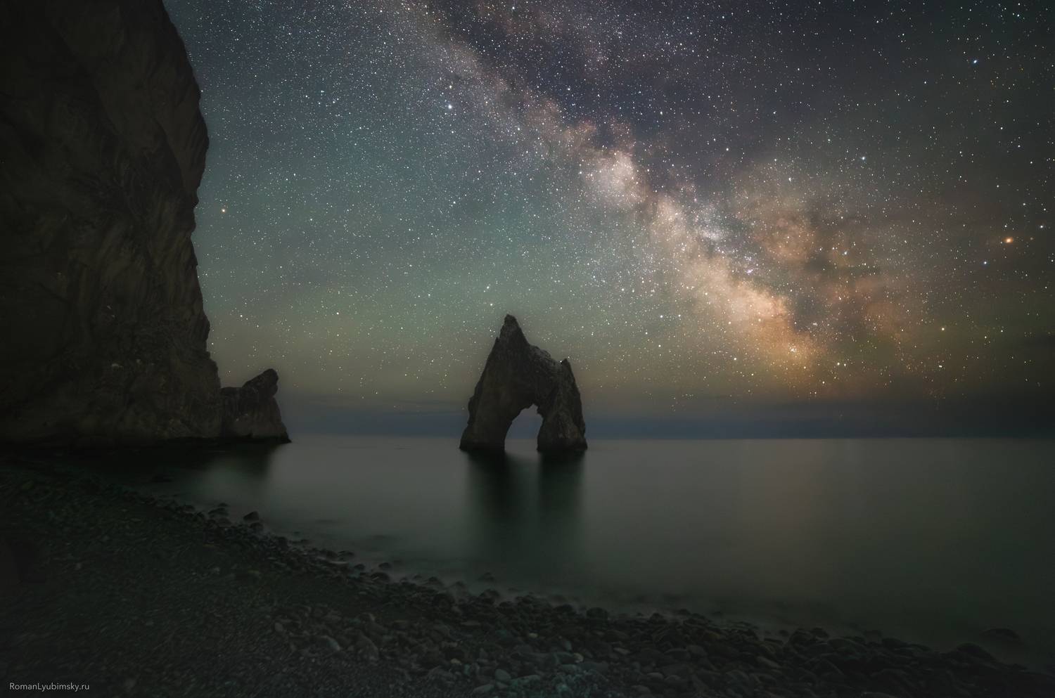 крым, коктебель, млечный путь, астропейзаж, скалы, ночь, золотые ворота, Любимский Роман