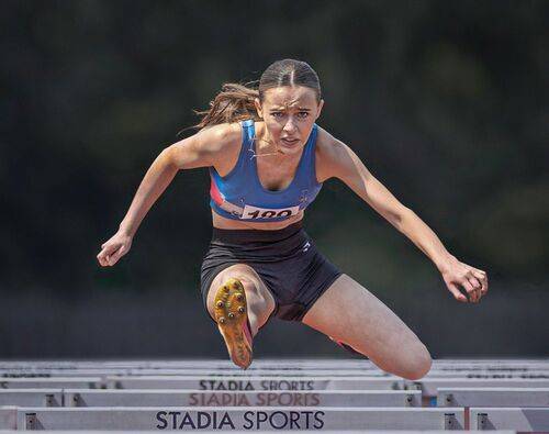 Lucie in full flight