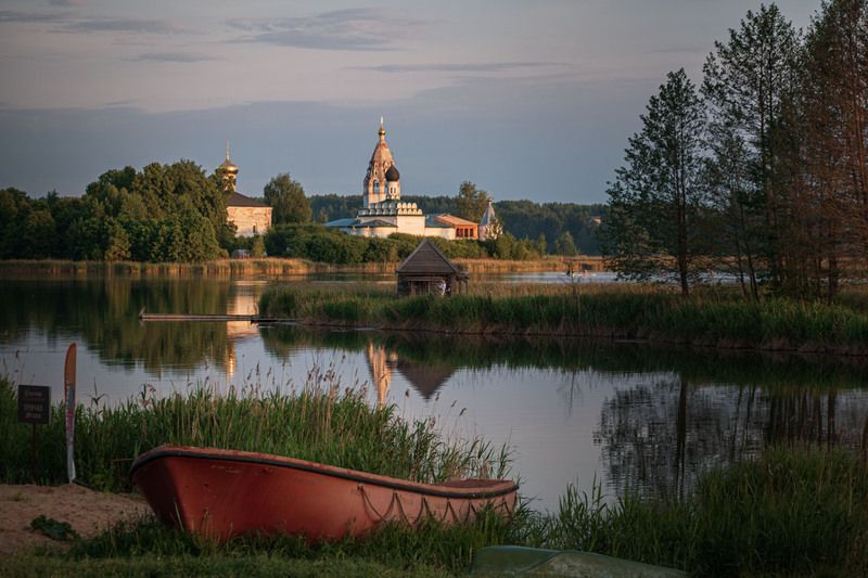 Вечер у озера фото превью