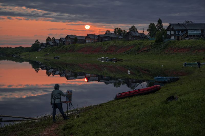 кимжа, архангельская область, вечер Поторопись, художник! фото превью