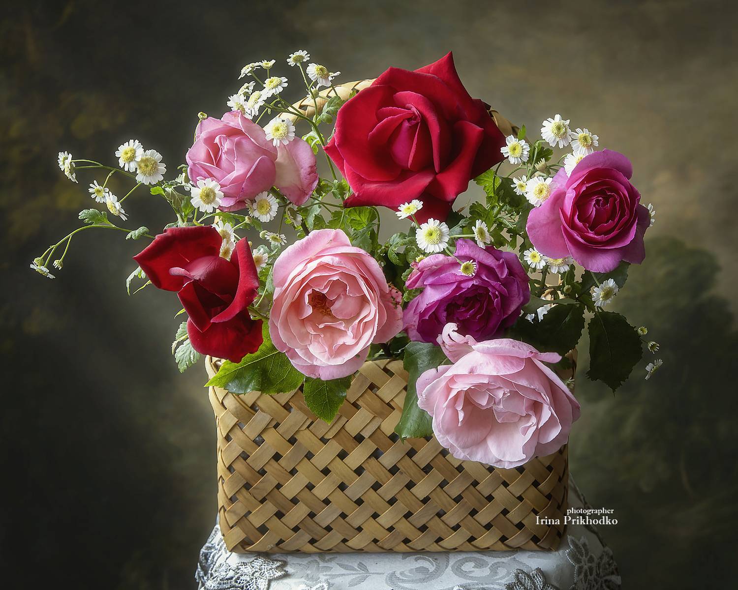 натюрморт, цветы, букеты, розы, лето, Приходько Ирина