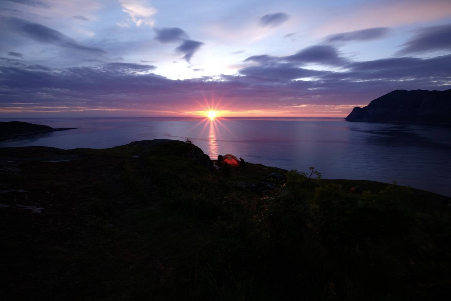 Landscapes, Norway, Senja island, Sunset, Ocean, Tent, Colors, Норвегия, Закат, Остров Сенья, , Svetlana Povarova Ree