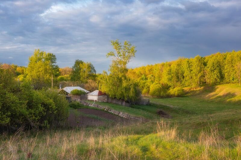 природа, сельский пейзаж, пейзаж, деревня, Тульская область Деревенский пейзаж фото превью