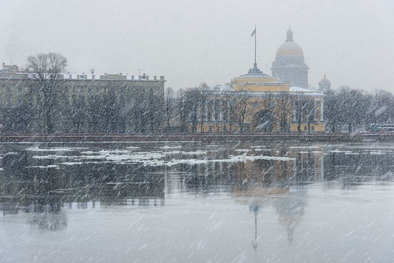 зима, снегопад, санкт-петербург Вот такой снегопад в Питере фото превью