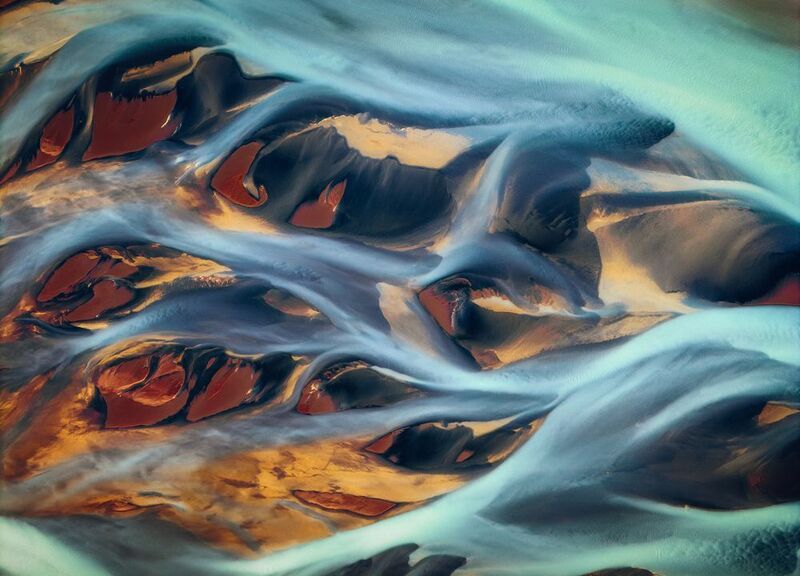 braided, rivers, texture, scenic, drone, dji, air3s, nature, colors, abstract, travel, visit, iceland,  Braided rivers . . .  фото превью