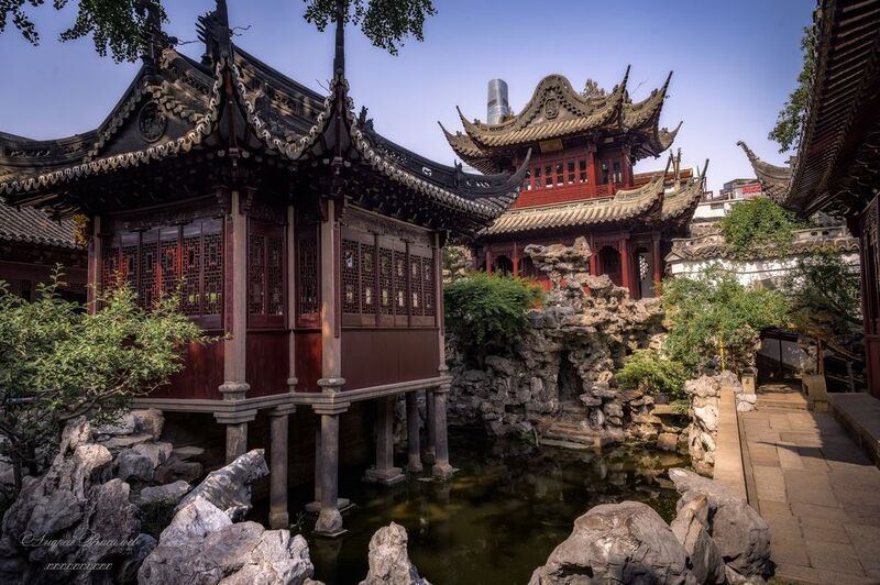 архитектура, городская архитектура, сады, парки, Сад Радости, Юй Юань, Шанхай, Китай Сад Радости (парк Юй Юань), Шанхай фото превью