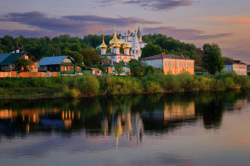 Закат на Клязьме фото превью