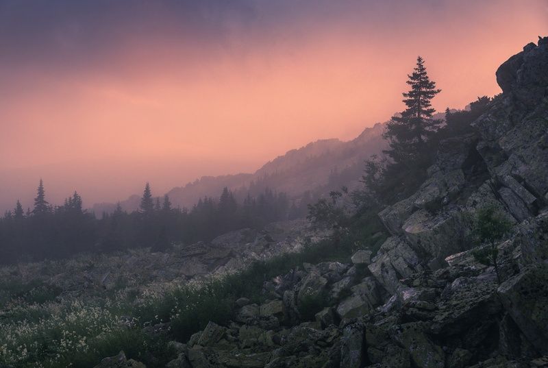 таганай Закат на Волчьем гребне фото превью