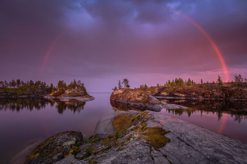 Ладога Вечер с радугой....  фото превью