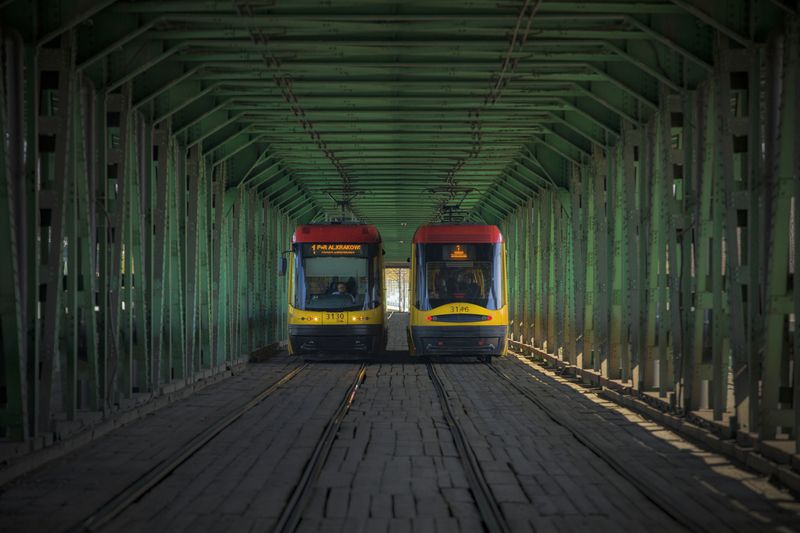 Transportation, Travel, Tramway, Transport, Street, City, Train, Railroad, Modern, Warsaw, Urbex Warsaw trams фото превью