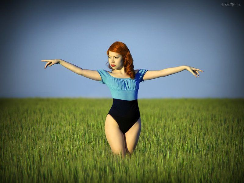 Carolinemadison, Landscape, Nature, Redhair, Redhead, Sexy, Woman Bird фото превью