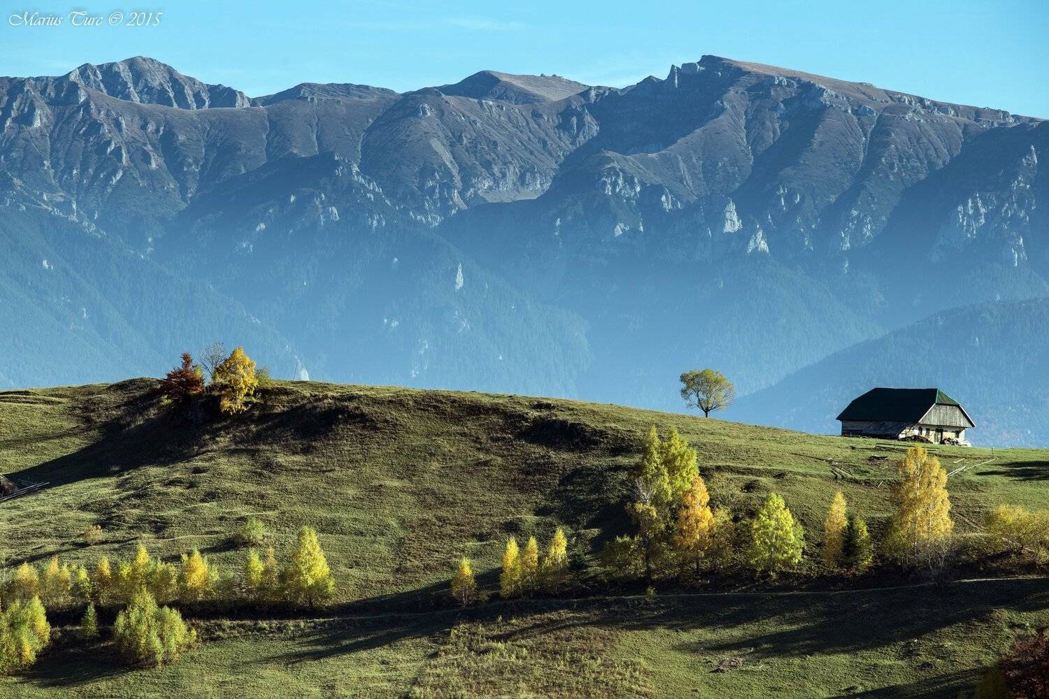 house,hill,trees,autumn,fall,colors,nature,mountains,romania, Marius Turc