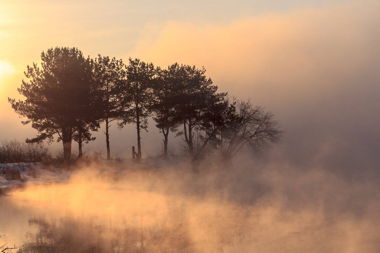 исеть, арамиль, урал, россия, восход, закат, утро, пейзаж, природа, пар, Сергей Гарифуллин
