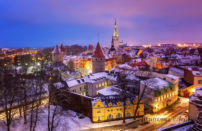 Таллинн, Таллин, Эстония Вечерний Таллин фото превью