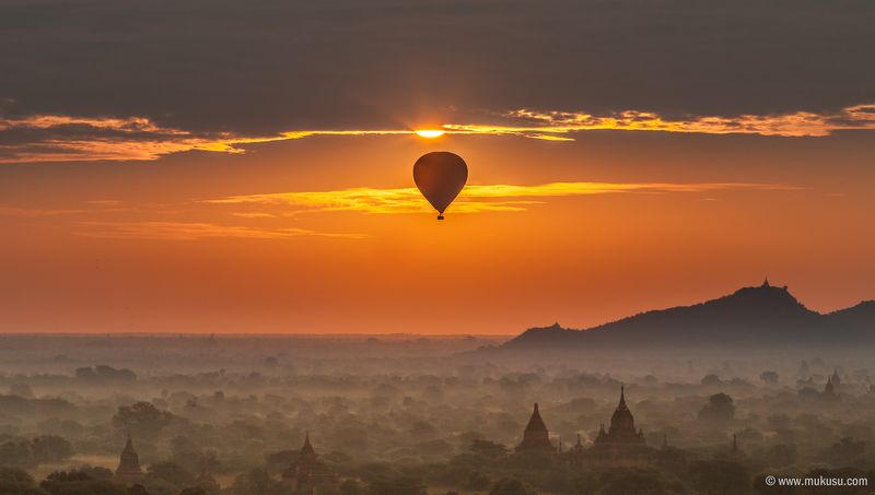 бирма, мьнма, баган, рассвет, путешествия бирманское утро фото превью