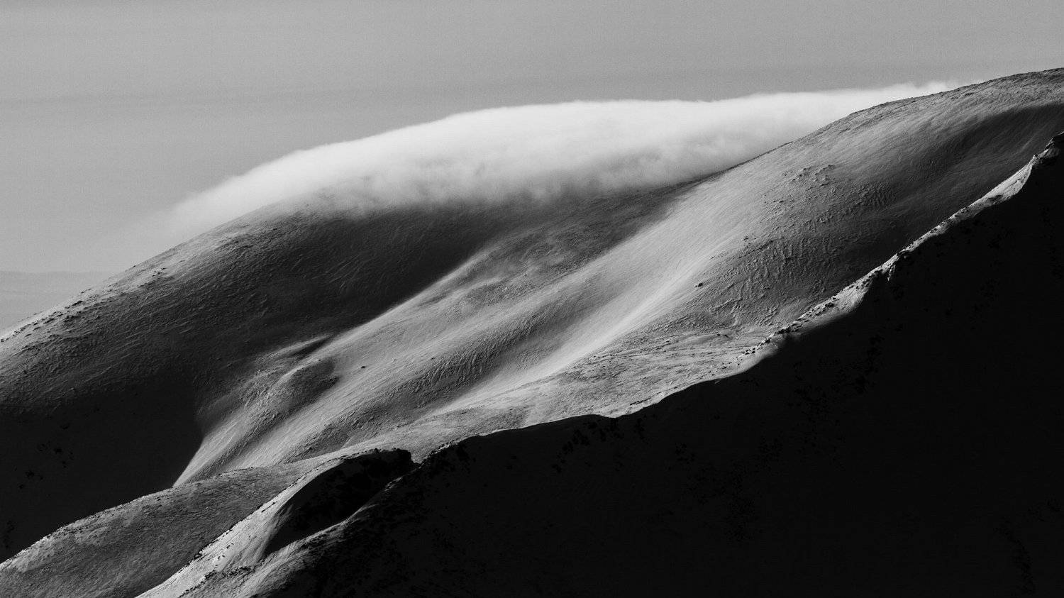 Горы, Снег, Чб, Коровин Кирилл