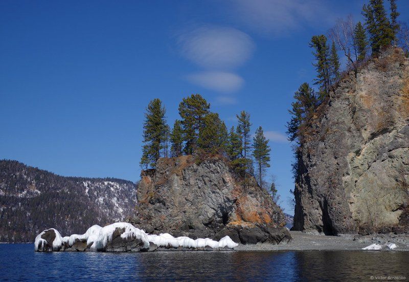 Озеро, Телецкое Март. Прогулка по Телецкому. фото превью