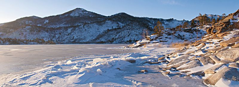 Казахстан. Баян-Аул. озеро. лед. зима. пейзаж. Лед Жасыбая. фото превью