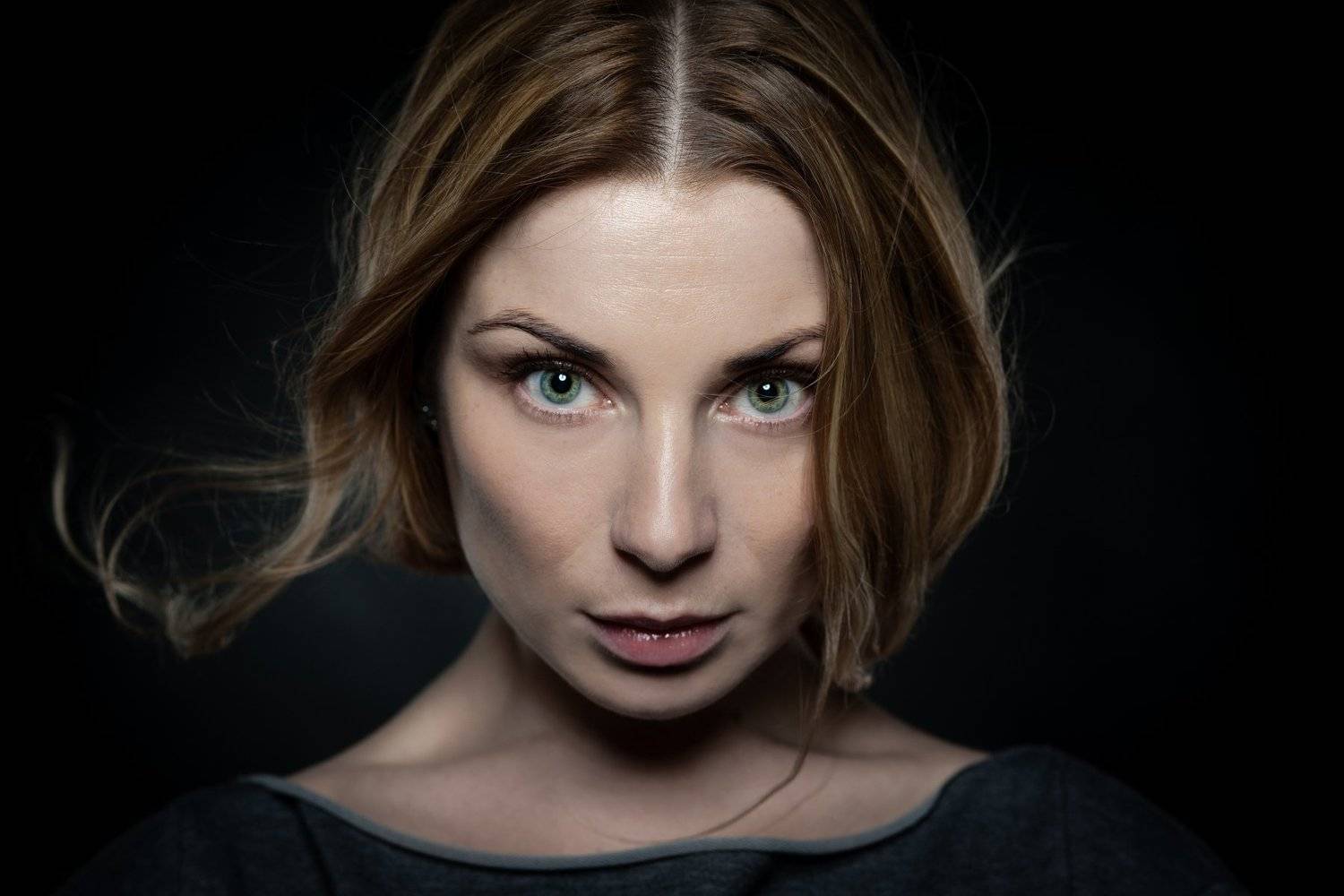 девушка, портрет, глаза, Александр Зиневич