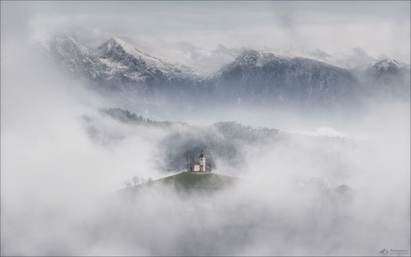 словения, slovenia, церковь святого томаша, sveti tomaž, church of st. thomas above praprotno, альпы, юлианские альпы,юлийские альпы, фототур, phototravel.pro Затеряться в облаках .. фото превью