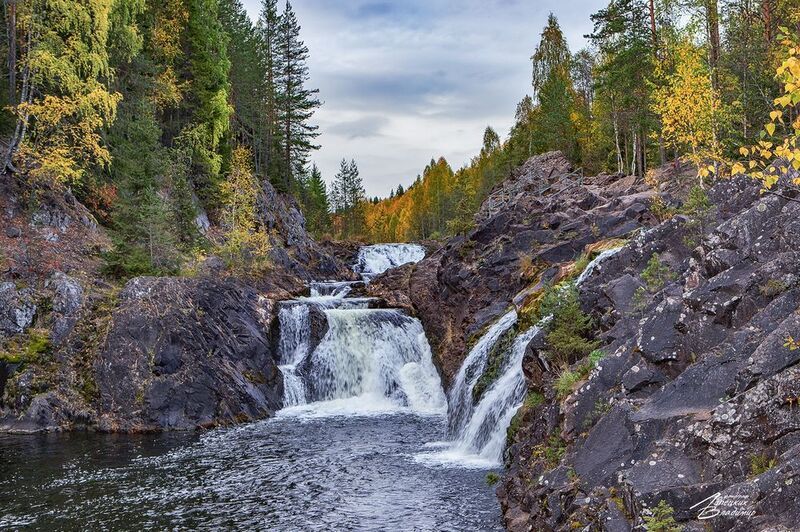 карелия, кивач Водопад Кивач фото превью