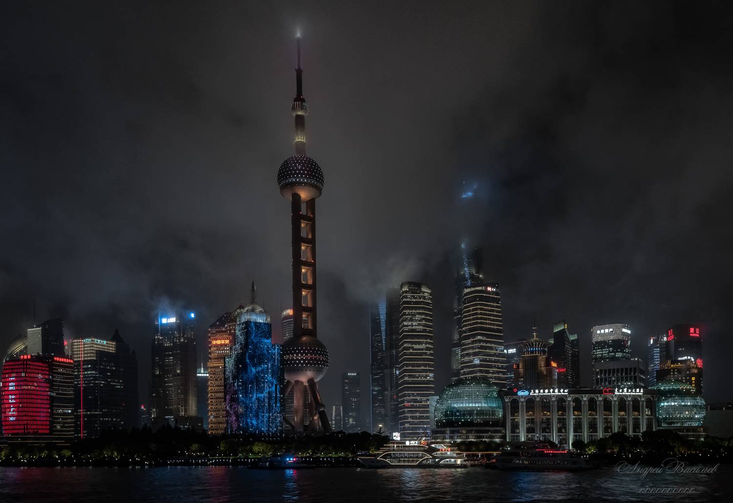 архитектура, современная архитектура, городской пейзаж, Шанхай, Китай, набережная Бунд., Васильев Андрей