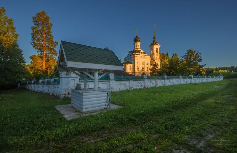 церковь, костромская область, никола-бережки, островский район, островской Летний вечер фото превью