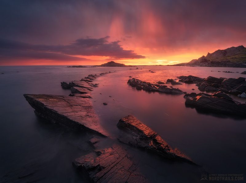 кольский полуостров, север, рыбачий, северное сияние, полярное сияние Полуостров Рыбачий фото превью