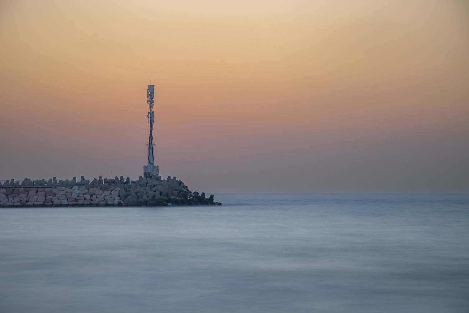 sea, seascape, sunset, landscape, beach, marina, rocks, Nikolay Tatarchuk