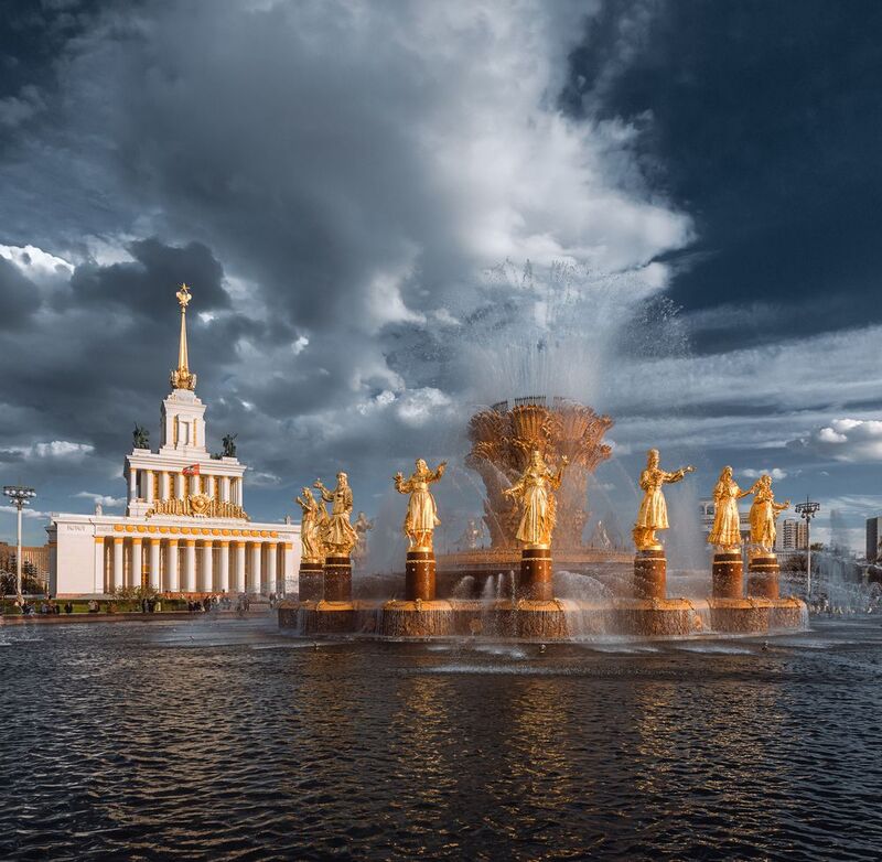 ВДНХ, фонтан, москва, городской пейзаж, Moscow Фонтан Дружбы народов. ВДНХ фото превью
