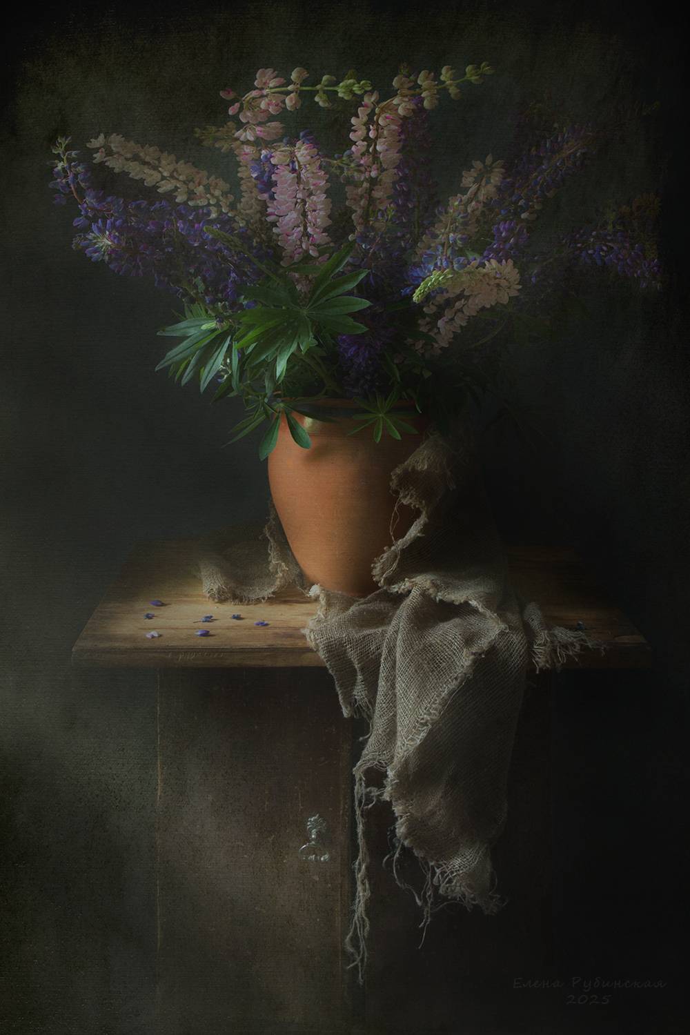 люпины, натюрморт, кострома, Елена Рубинская