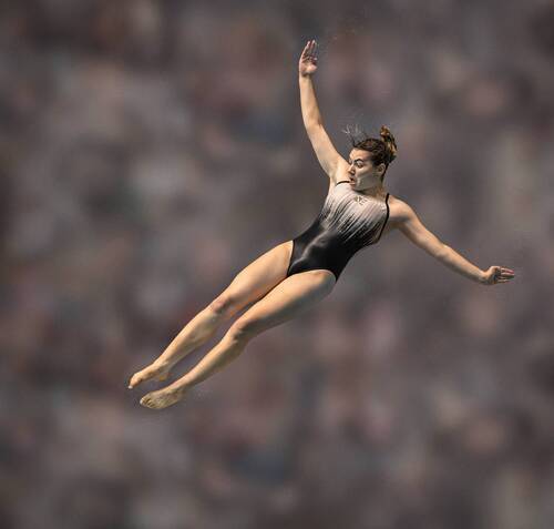 Diver in Descent