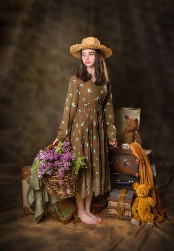 девочка, портрет, студия Детский портрет фото превью