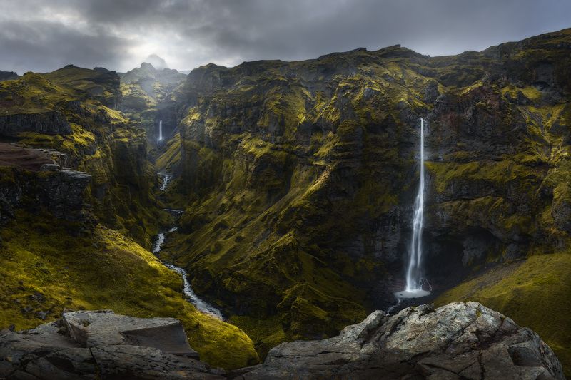 iceland, landscape, dramatic, waterfall, canyon Forgotten lands фото превью