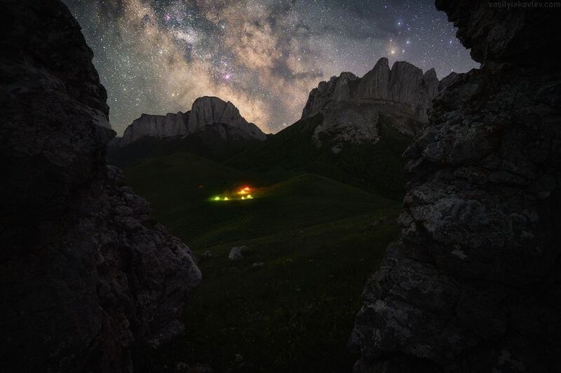тхач, большой тхач, фототур, яковлевфототур, кавказ, адыгея Млечный Путь над Чертовыми воротами фото превью
