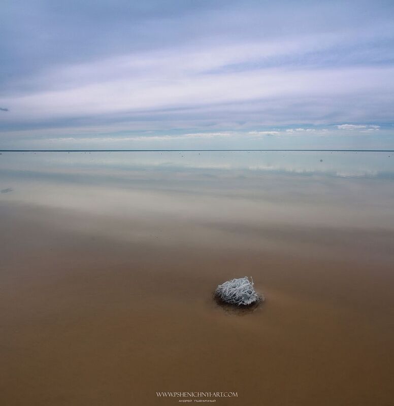 эльтон, небо, тишина, отражение, свет, горизонт, пейзаж Зеркальная тишина фото превью