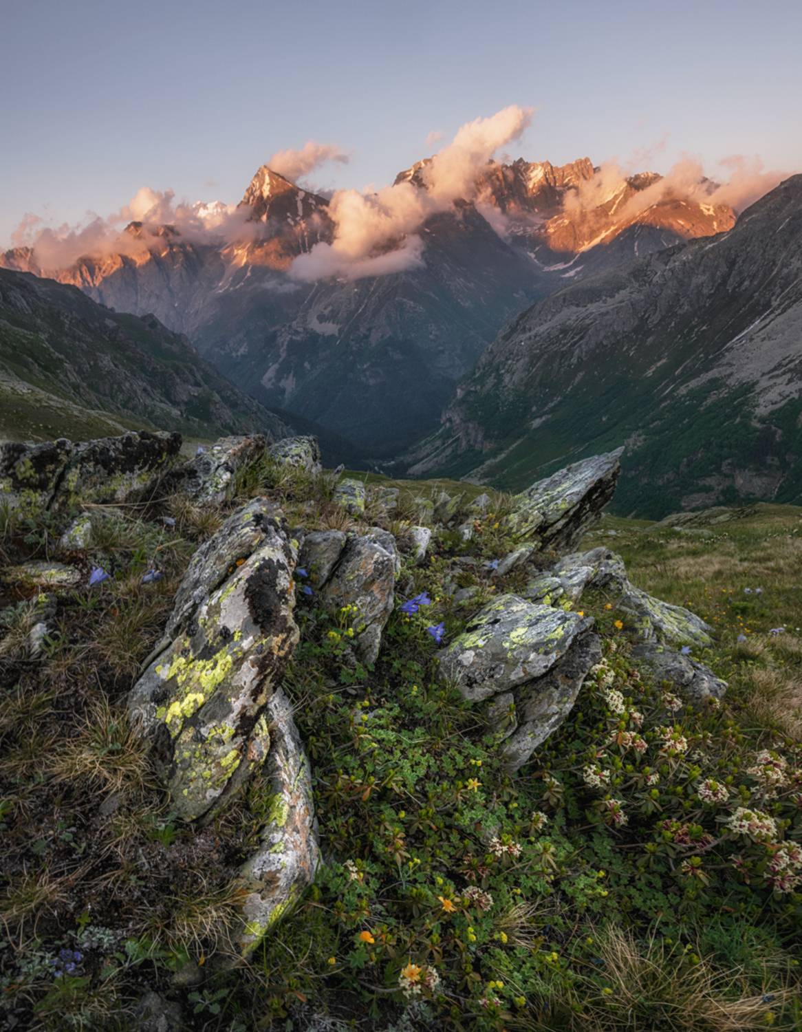 карачаеао черкесия, узункол, долина, мырды, озеро, вечер, Мысливцев Николай