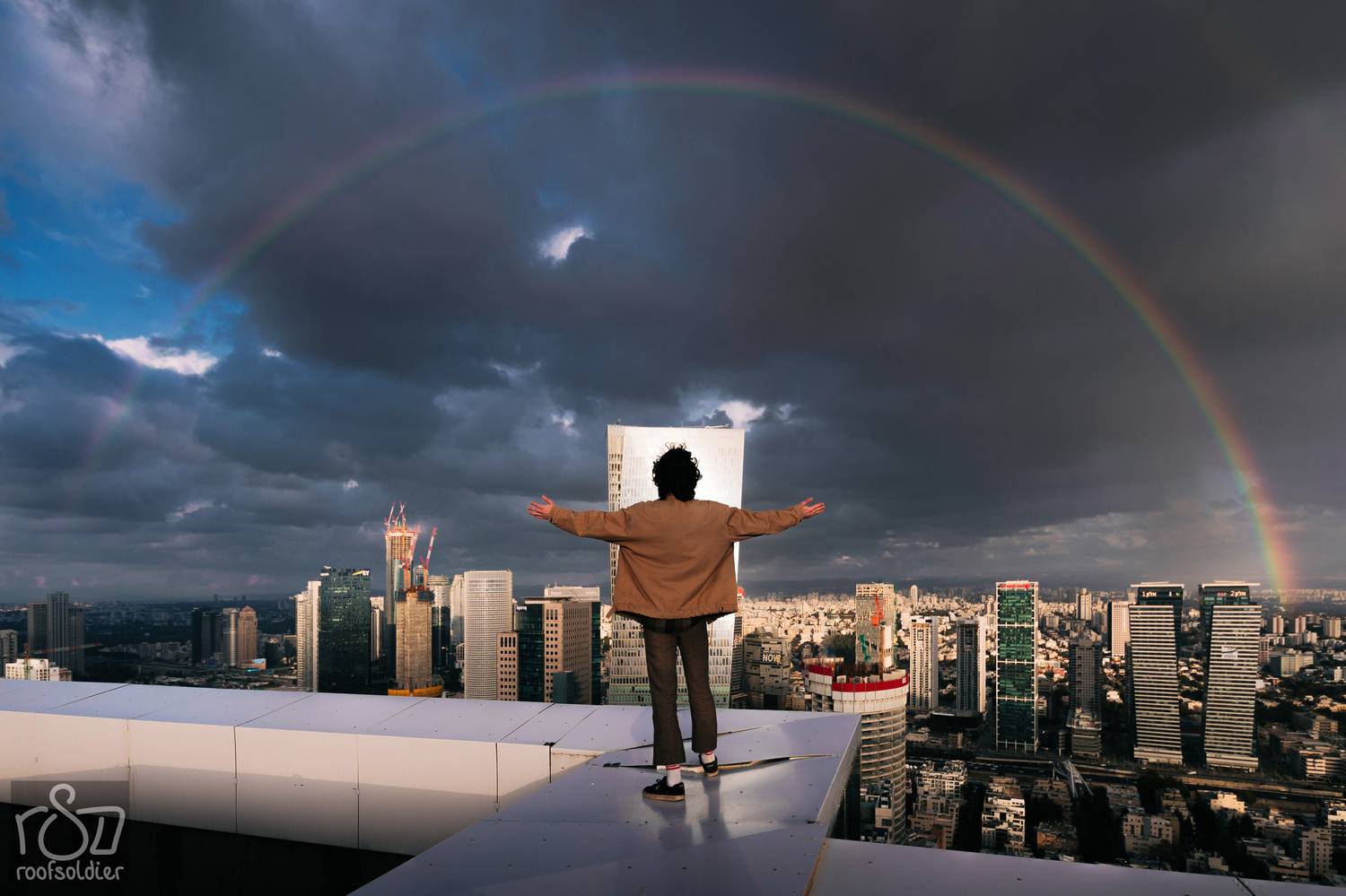 Tel Aviv, Israel, roof, rooftop, city, cityscape, archtecture, rainbow, portrait, urban, urbex, Голубев Алексей