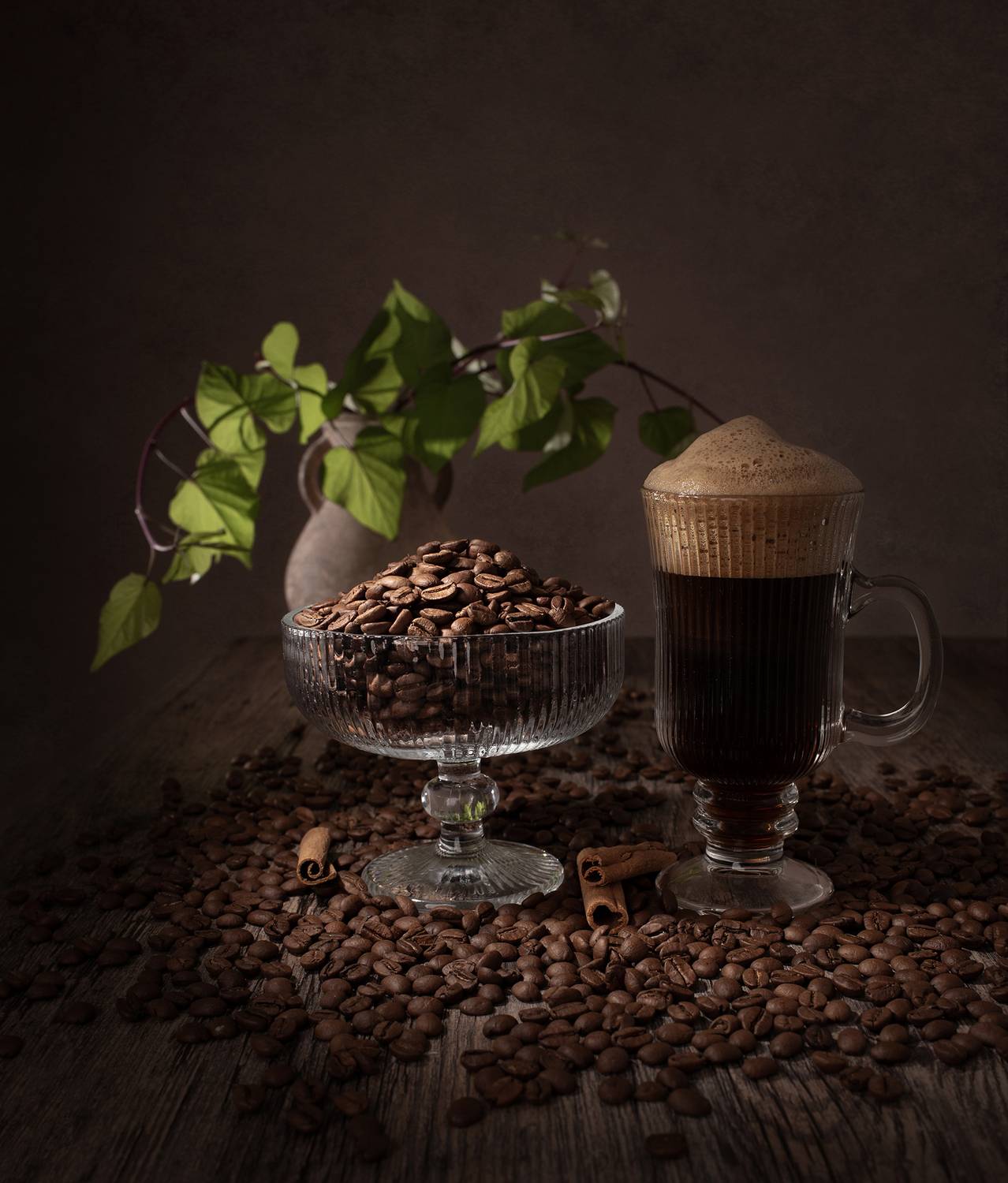 Still life, coffee, food, grains, plant, Maria Margareth Perfoncio