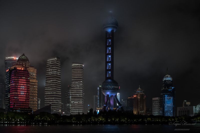 архитектура, городской пейзаж, Шанхай, Китай, набережная Бунд.  фото превью